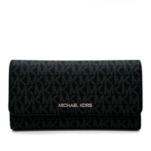 Michael Kors Large Trifold Wallet Black (NWT)